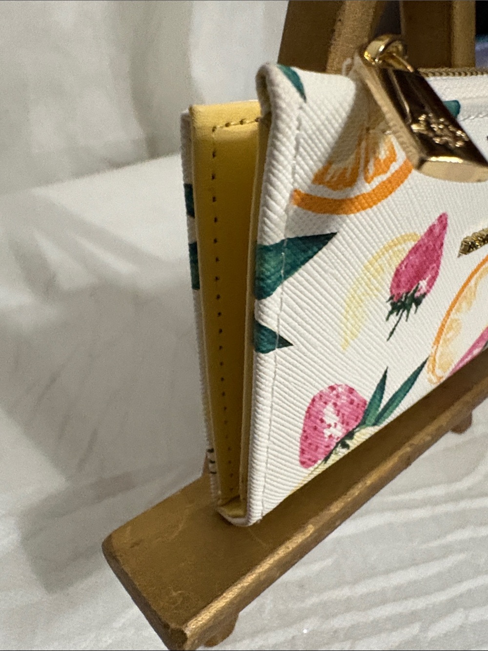nanette lepore White Strawberry & Citrus Zip Wallet NWOT - Picture 3 of 6
